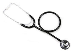 Classic Stethoscope BASIC Black 1-Tube 22 Inch Tube Double-Sided Chestpiece