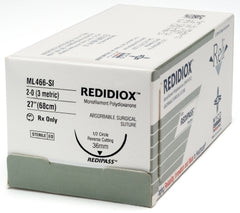 Suture with Needle Reli® Absorbable Uncoated Violet Suture Monofilament Polydioxanone Size 2 - 0 27 Inch Suture 1-Needle 13 mm Length 1/2 Circle Reverse Cutting Needle