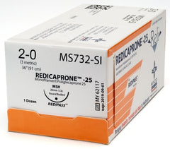 Suture with Needle Reli® Absorbable Uncoated Undyed Suture Monofilament Poliglecaprone Size 2 - 0 36 Inch Suture 1-Needle 26 mm Length 1/2 Circle Taper Point Needle