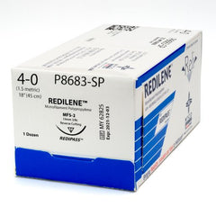Suture with Needle Reli® Redilene Nonabsorbable Uncoated Blue Suture Monofilament Polypropylene Suture Size 4 - 0 18 Inch Suture 1-Needle 19 mm Length 3/8 Circle Reverse Cutting Needle
