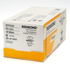 Suture with Needle Reli® Nonabsorbable Uncoated Green Suture Braided Polyester Size 5 - 0 18 Inch Suture 1-Needle 18 mm Length 1/2 Circle Taper Cut Needle
