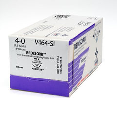 Suture with Needle Reli® Redisorb Absorbable Coated Violet Suture Braided Polyglycolic Acid Suture Size 4 - 0 18 Inch Suture 1-Needle 13 mm Length 3/8 Circle Reverse Cutting Needle with Precision Point