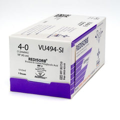 Suture with Needle Reli® Redisorb Absorbable Coated Undyed Suture Braided Polyglycolic Acid Suture Size 4 - 0 18 Inch Suture 1-Needle 13 mm Length 3/8 Circle Reverse Cutting Needle with Precision Point