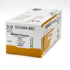 Suture with Needle Reli® Absorbable Uncoated Undyed Suture Chromic Gut Size 3 - 0 18 Inch Suture 1-Needle 19 mm Length 3/8 Circle Reverse Cutting Needle