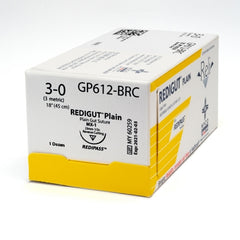 Suture with Needle Reli® Absorbable Uncoated Undyed Suture Plain Gut Size 3 - 0 18 Inch Suture 1-Needle 23 mm Length 1/2 Circle Reverse Cutting Needle