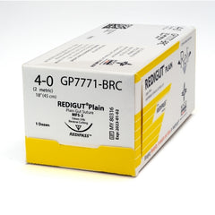 Suture with Needle Reli® Absorbable Uncoated Undyed Suture Plain Gut Size 4 - 0 18 Inch Suture 1-Needle 19 mm Length 3/8 Circle Reverse Cutting Needle