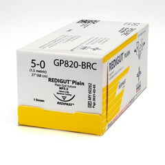 Suture with Needle Reli® Absorbable Uncoated Undyed Suture Plain Gut Size 5 - 0 27 Inch Suture 1-Needle 19 mm Length 3/8 Circle Reverse Cutting Needle