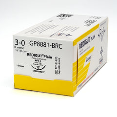 Suture with Needle Reli® Absorbable Uncoated Undyed Suture Plain Gut Size 3 - 0 18 Inch Suture 1-Needle 19 mm Length 3/8 Circle Reverse Cutting Needle