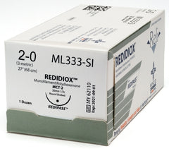 Suture with Needle Reli® Absorbable Uncoated Violet Suture Monofilament Polydioxanone Size 2 - 0 27 Inch Suture 1-Needle 13 mm Length 1/2 Circle Taper Point Needle