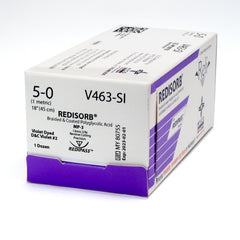 Suture with Needle Reli® Redisorb Absorbable Coated Violet Suture Braided Polyglycolic Acid Suture Size 5 - 0 18 Inch Suture 1-Needle 13 mm Length 3/8 Circle Reverse Cutting Needle with Precision Point