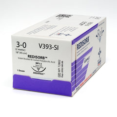 Suture with Needle Reli® Redisorb Absorbable Uncoated Violet Suture Braided Polyglycolic Acid Suture Size 3 - 0 18 Inch Suture 1-Needle 19 mm Length 3/8 Circle Reverse Cutting Needle