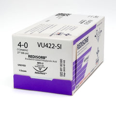 Myco Medical Supplies Suture with Needle Reli® Redisorb™ Absorbable Coated Undyed Suture Braided Polyglycolic Acid Suture Size 4 - 0 27 Inch Suture 1-Needle 19 mm Length 3/8 Circle Reverse Cutting Needle