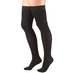 TruForm Compression Stocking Truform® Thigh High Medium Black Closed Toe