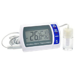 PANTek Technologies LLC Digital Thermometer with Alarm Fahrenheit / Celsius -58° to +158°F (-50° to +70°C) External Probe Internal Sensor / External Probe Battery Operated