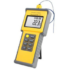 PANTek Technologies LLC Digital Total-Range Thermometer with Alarm Fisherbrand™ Traceable® Fahrenheit / Celsius -328° to +2498°F (-200° to +1370°C) Type K Beaded Probe Flip-out Stand Battery Operated