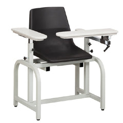 Clinton Industries Blood Drawing Chair Standard Lab Series Padded Straight Flip Up Arm Black - M-1008214-1047 - Each