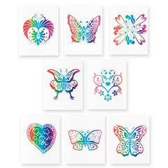 SmileMakers SmileMakers® 144 per Unit Rainbow Glitter Designs Temporary Tattoo 1.25 Inch