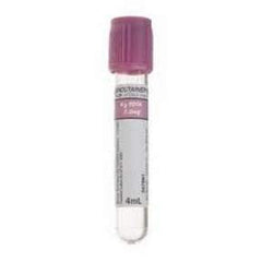 Becton Dickinson BD Vacutainer® Venous Blood Collection Tube Whole Blood Tube K2 EDTA Additive 13 X 75 mm 4 mL Lavender BD Hemogard™ Closure Plastic Tube M-1008505-100 |  Case of 1000