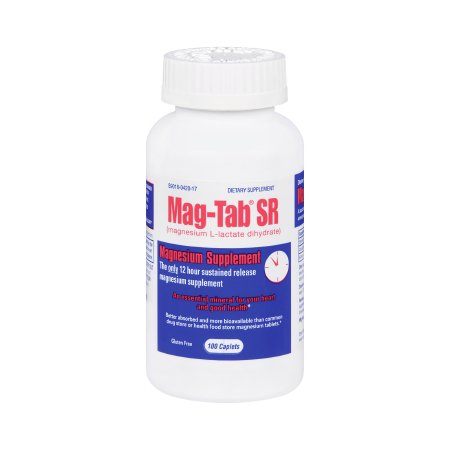 Niche Pharmaceuticals Mineral Supplement Mag-Tab® SR Magnesium 84 mg Strength Tablet 100 per Pack