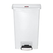 RJ Schinner Co Trash Can Rubbermaid® Slim Jim® 13 gal. Rectangular White Plastic Step On - M-1008664-1632 - Each