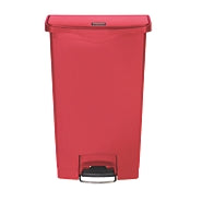 RJ Schinner Co Trash Can Rubbermaid® Slim Jim® 18 gal. Rectangular Red Plastic Step On - M-1008665-4895 - Each