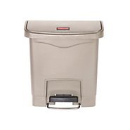 RJ Schinner Co Trash Can Rubbermaid® Slim Jim® 8 gal. Rectangular Beige Plastic Step On - M-1008678-2712 - Each