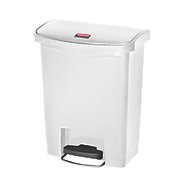 RJ Schinner Co Trash Can Rubbermaid® Slim Jim® 8 gal. Rectangular White Plastic Step On - M-1008679-1074 - Each