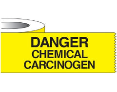 Shamrock Scientific Pre-Printed Label Shamrock Laboratory Use Yellow Polyester DANGER / CHEMICAL / CARCINOGEN Black Biohazard 1 X 500 Inch - M-1008779-3796 - Roll of 1