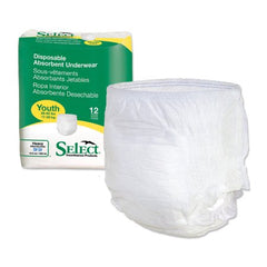 Principle Business Enterprises Unisex Youth Absorbent Underwear Select® Pull On with Tear Away Seams Pediatric Disposable Heavy Absorbency - M-1008934-2614 - Bag of 12