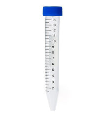 StatLab Medical Products Centrifuge Tube Conical Bottom Plain 15 mL Blue Screw Cap Polypropylene Tube