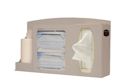 Bowman Manufacturing Hygiene Dispensing Station BOWMAN® Floor Stand Quartz Beige 18.00 X 18.00 X 55.86 Inch ABS Plastic / Cold Rolled Steel / PETG Plastic