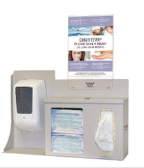 Bowman Manufacturing Hygiene Dispensing Station BOWMAN® Surface Mount Quartz Beige 5.00 X 22.25 X 24.42 Inch Aluminum / PETG Plastic