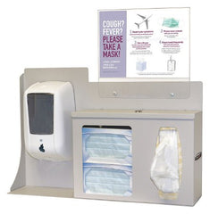 Bowman Manufacturing Hygiene Dispensing Station BOWMAN® Surface Mount Quartz Beige 5.00 X 21.92 X 22.25 Inch Aluminum / PETG Plastic