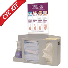 Bowman Manufacturing Hygiene Dispensing Station BOWMAN® Surface Mount Quartz Beige 4.45 X 17.90 X 22.30 Inch ABS Plastic / PETG Plastic