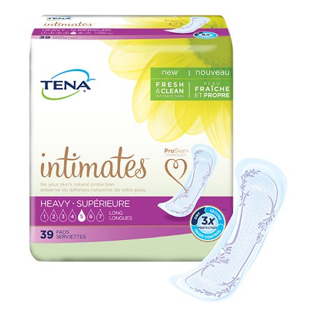 Essity HMS North America Inc Bladder Control Pad TENA® Intimates™ Maximum Long 15 Inch Length Heavy Absorbency Dry-Fast Core™ One Size Fits Most Adult Female Disposable - M-1009254-4860 - Case of 117