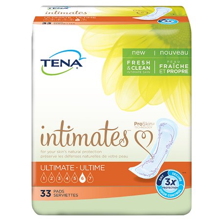Essity HMS North America Inc Bladder Control Pad TENA® Intimates™ Ultimate 16 Inch Length Heavy Absorbency Dry-Fast Core™ One Size Fits Most Adult Female Disposable - M-1009256-1754 - Case of 99