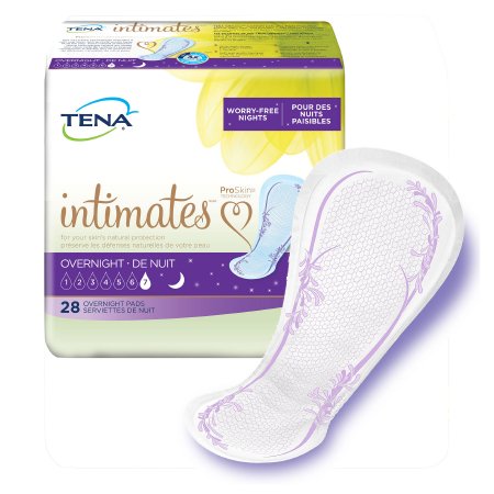 Essity HMS North America Inc Bladder Control Pad TENA® Intimates™ Overnight 16 Inch Length Heavy Absorbency Dry-Fast Core™ One Size Fits Most Adult Female Disposable - M-1009261-2239 - Case of 84