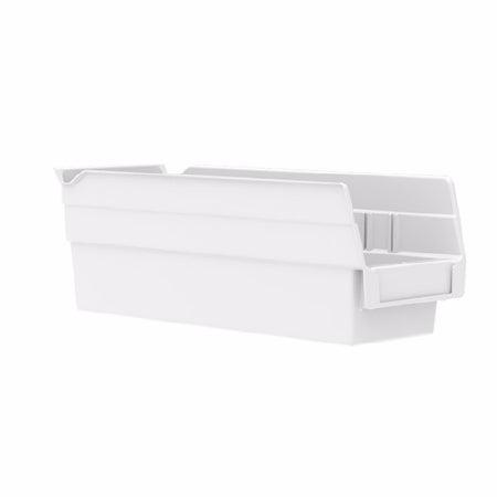 Akro-Mils Shelf Bin Akro-Mils® White Industrial Grade Polymers 4 X 4-1/8 X 11-5/8 Inch - M-1009369-3607 - Case of 24