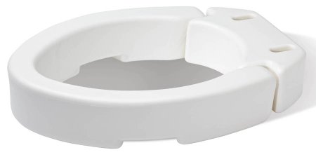 Apex-Carex Elongated Raised Toilet Seat Carex® 3-1/2 Inch Height White 300 lbs. Weight Capacity