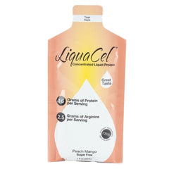 Global Health Products Oral Protein Supplement LiquaCel™ Peach Mango Flavor Ready to Use 1 oz. Pouch
