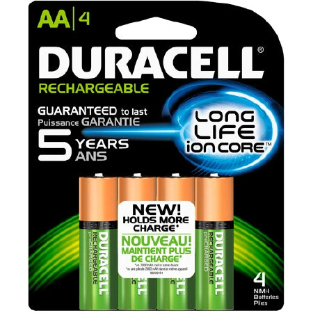 Duracell NiMH Battery Duracell® AA Cell 1.2V Rechargeable 4 Pack - M-1009783-3899 - Case of 24