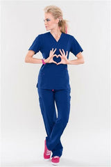 Landau Uniforms Scrub Shirt Smitten Rock Goddess Small Black 5 Pockets Short Sleeve Female - M-1044845-4080 - Each