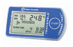 Fisher Scientific Temperature Data Logger with Alarm Fisherbrand™ Traceable® Logger-Trac™ Fahrenheit / Celsius -31° to +122°F (-35° to +50°C) Thermistor Sensor Battery Operated