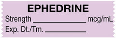 United Ad Label Drug Label UAL™ Anesthesia Label Ephedrine Strength_mg/mL Exp Dt Tm Violet 1/2 X 1-1/2 Inch - M-1010359-4784 - Roll of 500