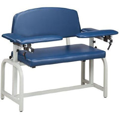 Clinton Industries Blood Drawing Chair Lab X Series Bariatric Padded Flip Up Arm Wedgewood Blue - M-1010375-4260 - Each
