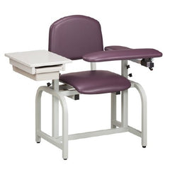 Clinton Industries Blood Drawing Chair Lab X Series Padded Flip Up Arm Royal Blue