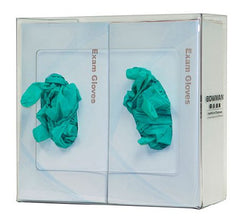 Bowman Manufacturing Glove Box Holder Bowman® Horizontal or Vertical Mounted 2-Box Capacity Clear 3-15/16 X 10-1/8 X 10-11/16 Inch Plastic