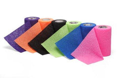 3M Cohesive Bandage 3M™ Coban™ LF 5 Inch X 5 Yard Standard Compression Self-adherent Closure Bright Green / Bright Orange / Bright Pink / Purple / Blue / Black NonSterile