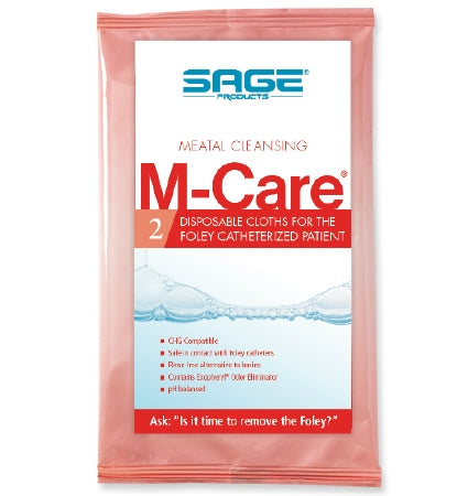 Sage Products Personal Wipe M-Care™ Meatal Soft Pack Purified Water / Methylpropanediol / Glycerin / Aloe Scented 2 Count