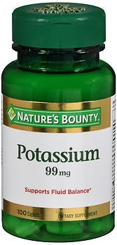 US Nutrition Joint Health Supplement Nature's Bounty® Potassium 99 mg Strength Caplet 100 per Bottle